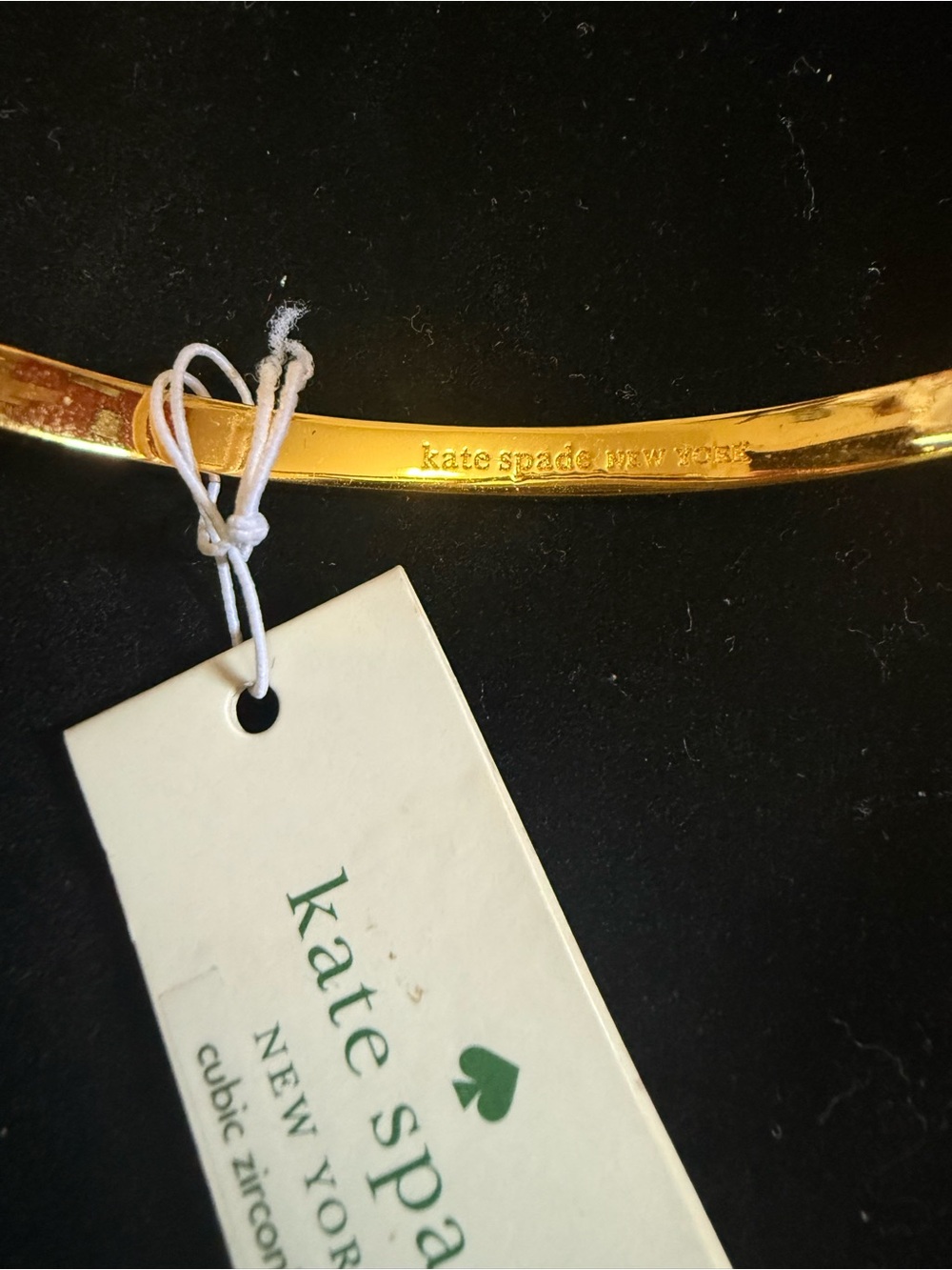 kate spade all tied up bow crystal bangle bracelet NWT - Picture 3 of 4
